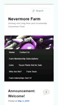 Mobile Screenshot of nevermorefarm.com